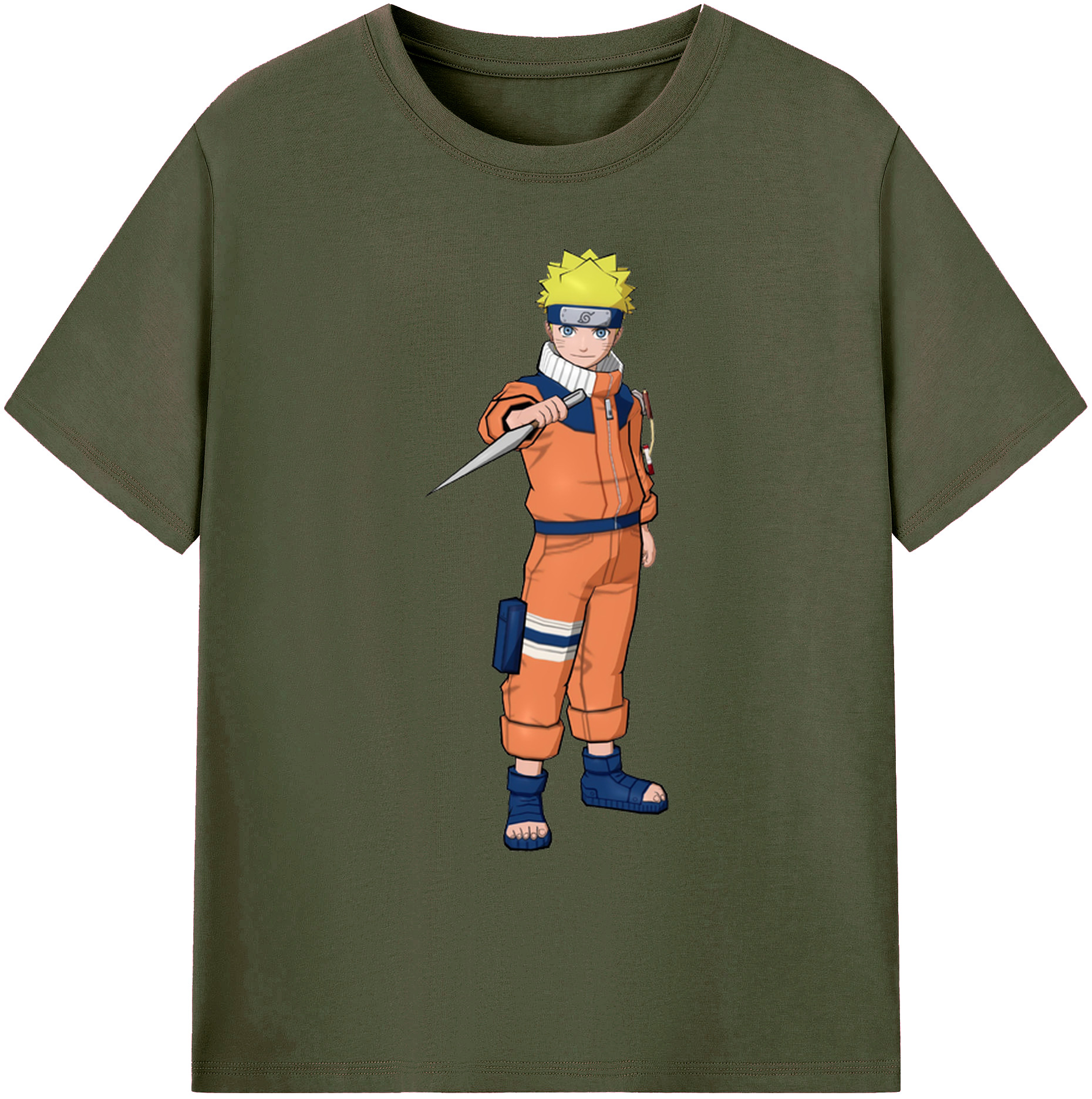 （画像用） NARUTO -ナルト- うずまき ナルト Uzumaki Naruto 綿100％ メンズ半袖Tシャツ｜肌触りやわらか＆通気性